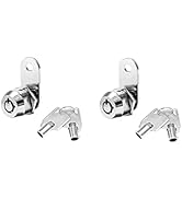 2 Pack Kingsley Tubular Cam Lock with 5/8" Cylinder-Chrome Finish, Keyed Alike, RV Lock Replaceme...