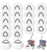 20 Pack Spin Mop Replacement Heads, Mop Replace Head Easywring 1-Tank System, Mop Head Replacemen...