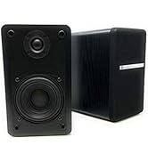 Singing Wood T25 Passive 2 Way Bookshelf Speakers 60 Watts (30W x 2) with preinstalled Wall Mount...