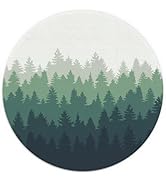 TuY-MouseP-016 Forest Nature Mouse Pad, Watercolor Evergreen Landscape Woodland Landscape Mouse P...