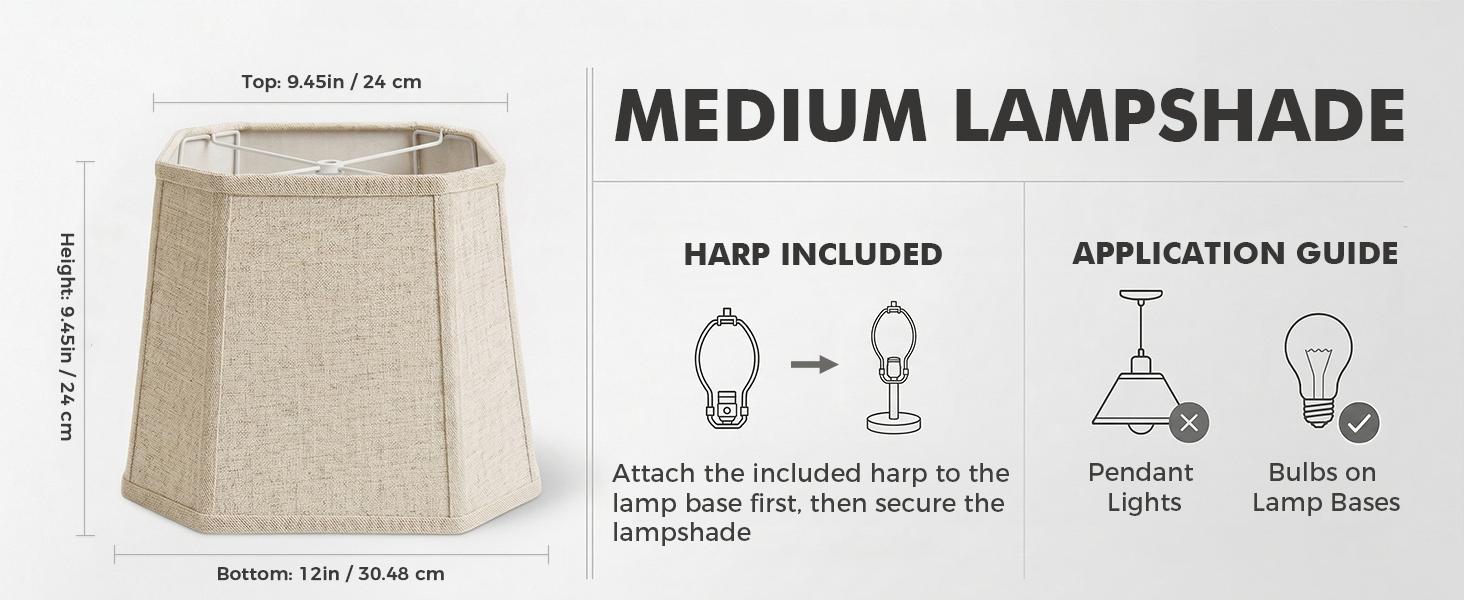 lamp shade size