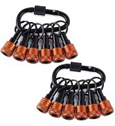 Bit Holder Key Chain 12 Pcs Set, 1/4 inch Socket Hex Shank Bit Holders Keychain for Impact Drills...