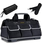 FASTECH 22-inch Wide Mouth Tool Bag with Water Proof Molded Base, Waterproof Tool Organizer Bag f...
