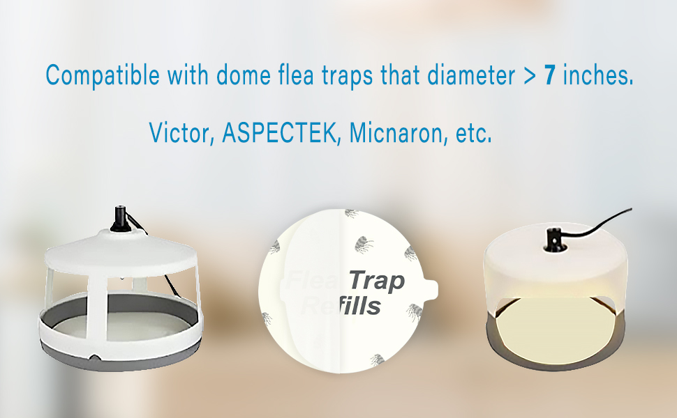 7.1" Sticky Pads Fits Most Models Dome Flea Bed Bug Traps for Inside Your Home