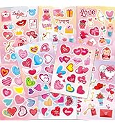Ozepao 24 Sheets Valentines Day Stickers for Kids, 330 Pcs Valentines Stickers Bulk Stuff for Gif...