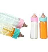 JA-RU Magic Baby Doll Bottles Milk Bottle and Juice Bottle, Great Baby Doll Accessories. Set with...