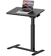UPGRAVITY Adjustable Overbed Bedside Table - Mobile Standing Desk Portable Rolling Computer Cart ...