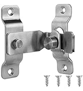 JQK Flip Door Latch, 90 Degree Heavy Duty Stainless Steel Bar Gate Latches Safety Door Lock, Brus...