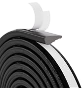 Wedge-Shape Window Weather Stripping Door Seal Strip 3Pcs×196” Black,Upgrade Black Foam to Block ...