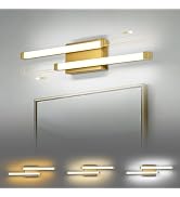 Bathroom Vanity Light Bar, 24 Inch Modern LED Bath Light, 18W 3 CCT 3000K 4000K 6000K Dimmable Ha...