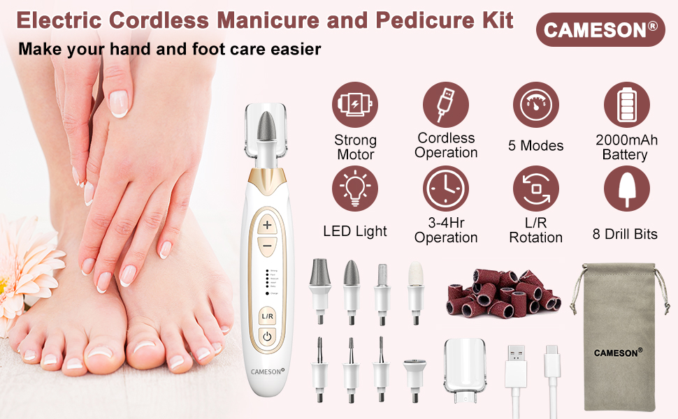 Electric Manicure and Pedicure Kit