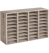 HOOBRO Wooden Literature Organizer, 36-Slot Mail Sorters, Removable Classroom Mailbox, Student Ma...