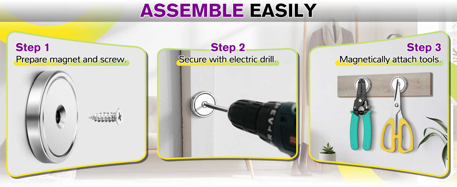 magnets with holes magnetic rock light mounts