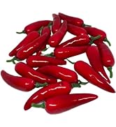 20 Pcs Mini Fake Hot Chili Peppers,Simulation Artificial Lifelike Red Pepper,Realistic Fake Hot C...