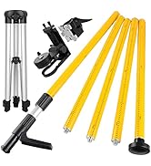 Laser Level Pole, Firecore Upgraded 12 ft. Telescoping Laser Pole with Tripod and Multifunctional...
