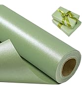 Juertime Sage Green Matte Wrapping Paper, Reversible Pearly-Lustre Gift Wrap Paper Perfect for We...