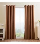 VEVOR Natural Linen Curtains, 52 x 84 inch 2 Panels Set, Grommet Light Filtering Thick Flax Textu...