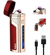 RSBYE Triple-Arc Electric Lighter Windproof Lighter Flameless Plasma Lighter Rechargeable USB Lig...