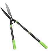 Hedge Shears, Heavy Duty 23-30 Inch Telescoping with Sharp Carbon Steel Blade, Ergonomic 20° Angl...