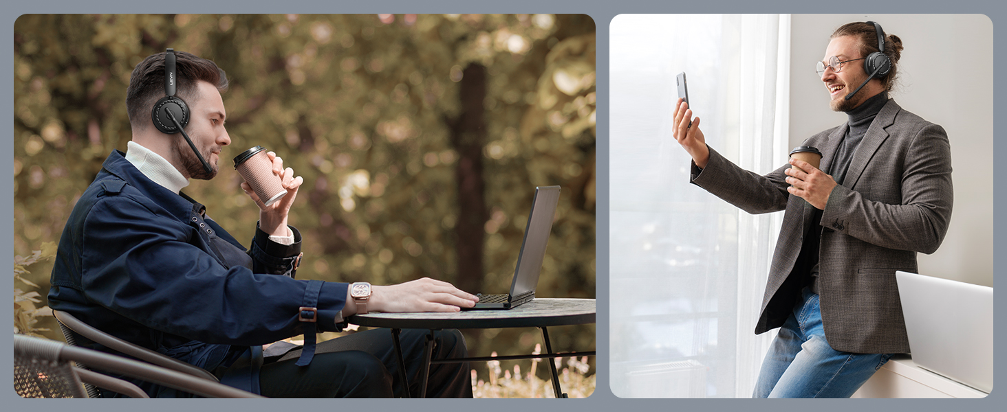 wireless headset with mic for work