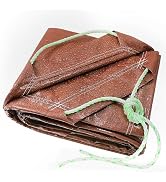 4x4(2pack) Small tarp with Drawstring Tarp Waterproof Brown Medium Duty tarps Multipurpose