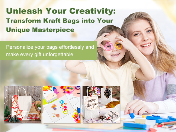 Customized Gift Bags White