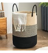 YOUDENOVA Woven Rope Laundry Hamper Basket, 58L Tall Laundry Basket for Blanket Organizer- Clothe...
