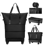 Duffle Bag with Wheels,Foldable Duffle Bag for Travel,Large Suitcases with Wheels,Foldable Travel...