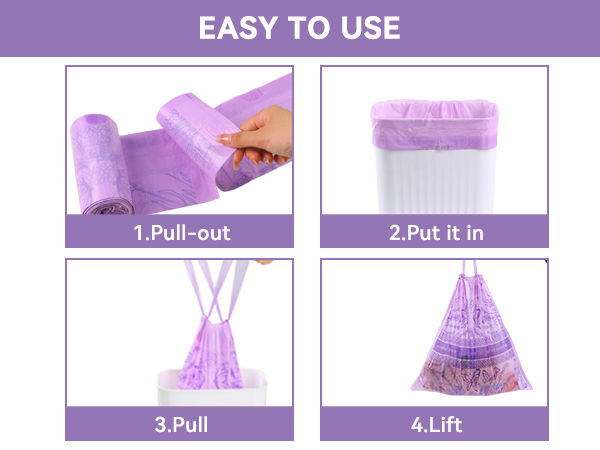 4 Gal Drawstring Trash Bags