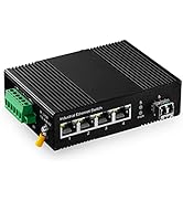 Binardat 5 Port Gigabit PoE Din Rail Industrial Ethernet Switch, 4 PoE IEEE802.3af/at, 1 SFP Port...