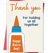MOROLURU Boss Day Card, Boss's Day Gifts for Men Women | Funny Thank You Appreciation Card for Bo...