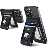 ExtreLife for Magsafe Wallet Stand with Airtag Holder, Strongest Magnetic Wallet for iPhone 16/15...