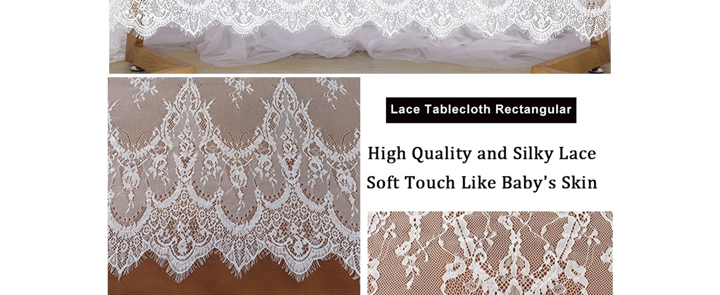 WHITE LACE TABLECLOTH