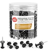 Yalis Black Push Pins 600 Count, Standard Dark Thumb Tacks for Corkboard Bulletin Board