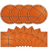 KFJBPB 40 Pcs Basketball Plates and Napkins Party Supplies, Basketball Birthday Party Decorations...