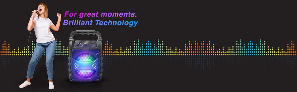 Karaoke mode with LED Speaker