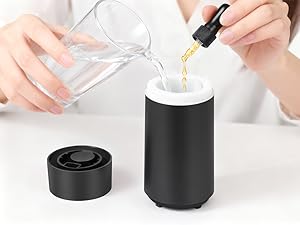 add the water and essential oil