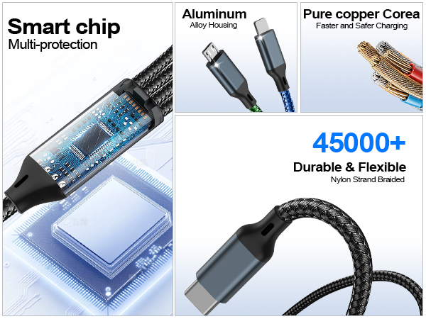 4 in 2 charging cable