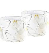 Set of 2 Large Drum Lampshades Printed Lamp Shades - 16