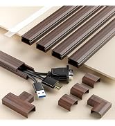 Yecaye TV Cord Hider, 71in Cord Cover for Wires, 1.18nW 0.61inH, Darkwood | Cord Covers for Wires...