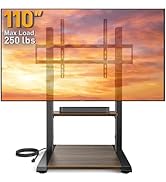 Perlegear Floor TV Stand for 50–110? TVs with Power Strip, Holds Up to 250 lbs, Universal Standin...