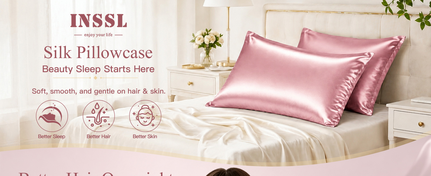 purple silk pillowcase