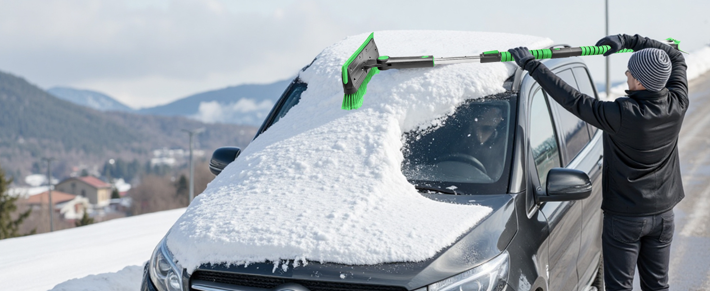 snow brush and ice scraper