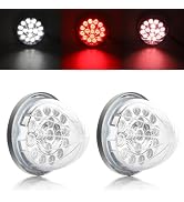 2PCS Three Kinds Function Watermelon Lights, Red Stop Turn Signal and Marker to White Auxiliary 1...