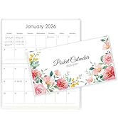Pocket Calendar 2026-2027 for Purse, 2026-2027 Pocket Planner 24 Months with Soft Waterproof Cove...