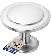 LifeMaster 20pcs 1-1/4 inch Brushed Nickel Cabinet Knobs - Rust-Proof Finish, Modern Design, Stro...