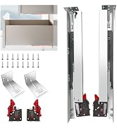 4Pair 8PCS Undermout Drawer Slides 12 15 18 21 Inch Bottom Mount Soft Close Drawer Slides Full Ex...