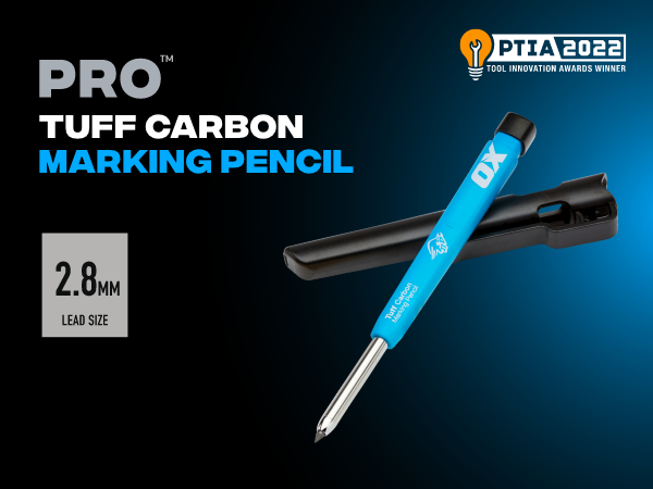 OX Pro Tuff Carbon Marking Pencil; Winner of 2022 Pro Tool Innovation Award with 2.8mm lead size