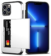 Nvollnoe for iPhone 13 Pro Max Case with Card Holder Heavy Duty Protective Dual Layer Shockproof ...