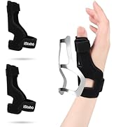 iStabo Thumb Spica Splint Brace - 2 Pack Trigger Finger Splint Wrist Support for CMC, De Quervain...